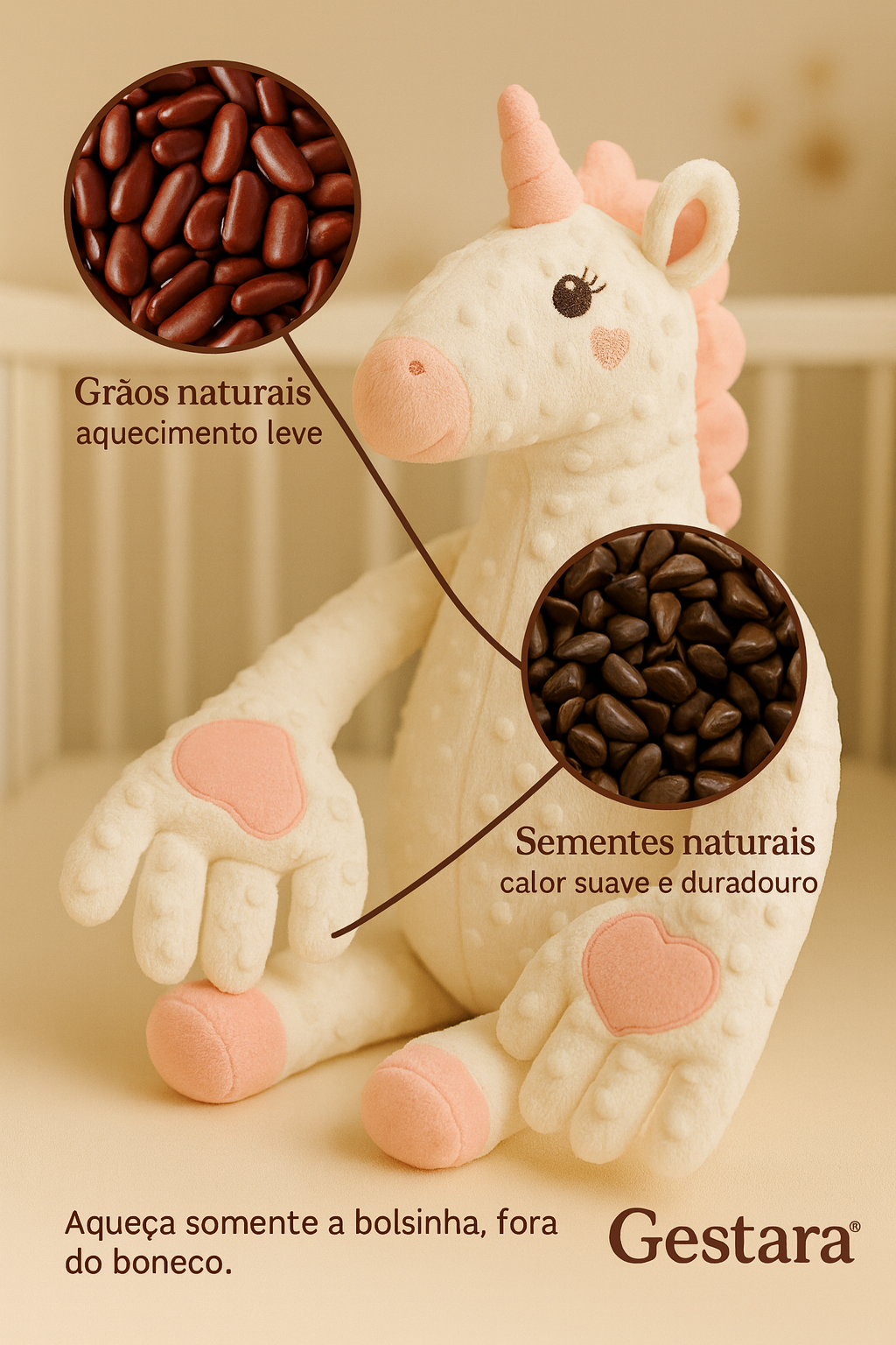 Nanny Baby — Naninha com Tapinhas Calmantes para Soninho Prolongado Gestara® — APENAS HOJE: ganhe Fronha Extra + Guia Sono Tranquilo + Aula com Especialista