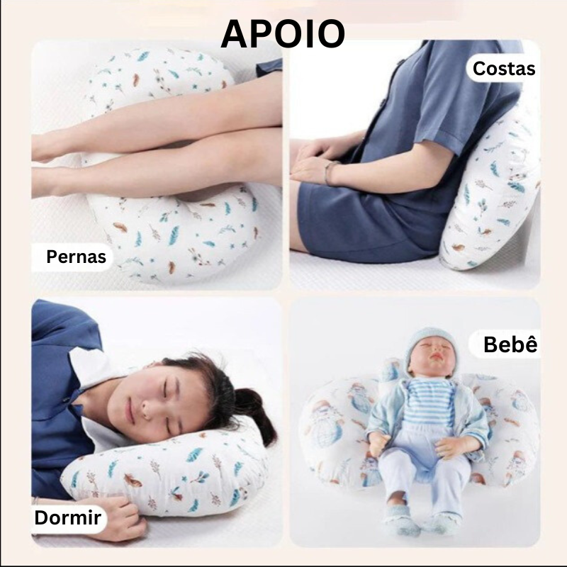 Almofada Comfort para Amamentação Conforto para Mamãe e Bebê