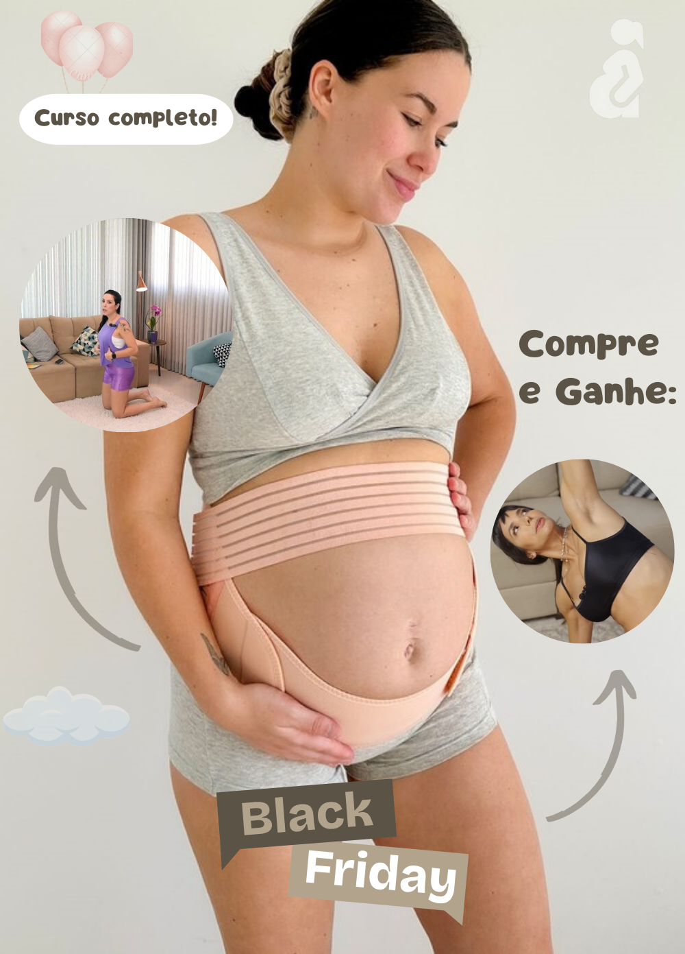 Cinta de Suporte Total, Alívio Instantâneo para gestantes Gestara® 🩷🧑🍼 - APENAS HOJE: compre e Ganhe uma Calcinha de Fibra de Bambu + Presentes Exclusivos + Curso Completo de Yoga e Mobilidade! com especialistas