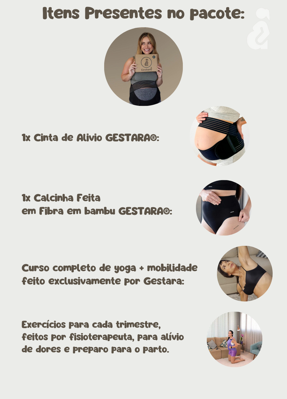 Cinta de Suporte Total, Alívio Instantâneo para gestantes Gestara® 🩷🧑🍼 - APENAS HOJE: compre e Ganhe uma Calcinha de Fibra de Bambu + Presentes Exclusivos + Curso Completo de Yoga e Mobilidade! com especialistas