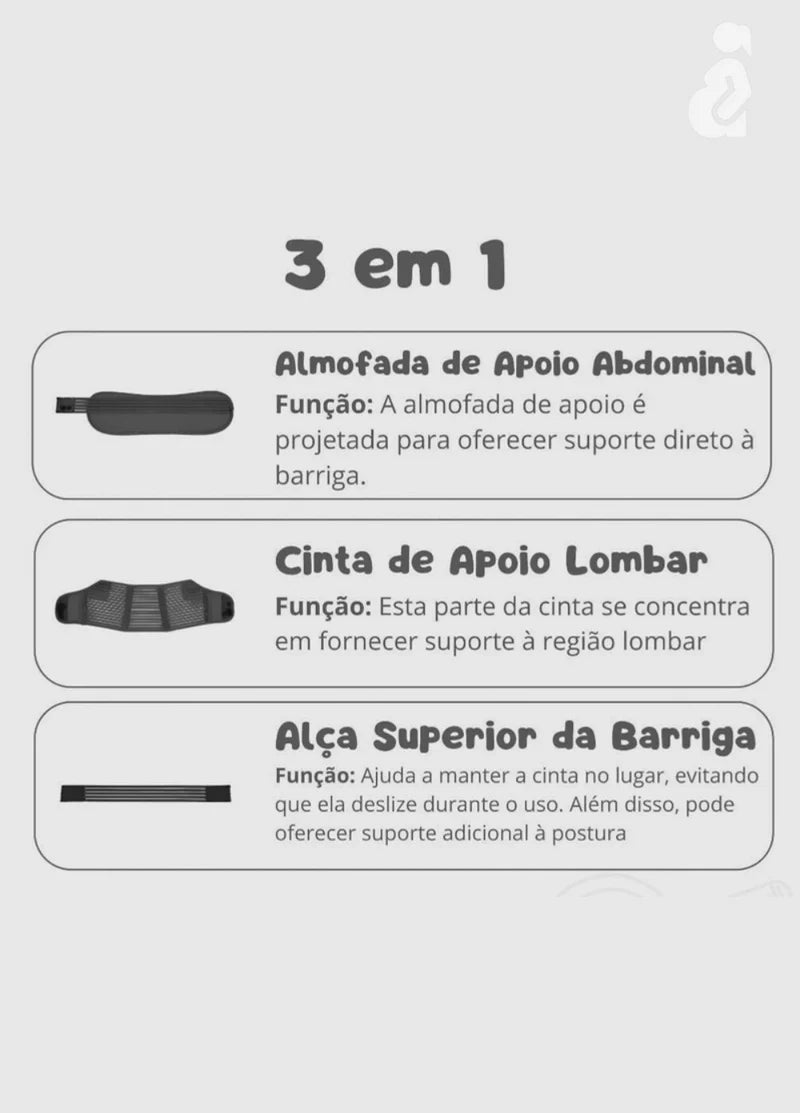 Cinta para Alívio, Suporte e mais Conforto na Gestação! 🩷🧑🍼 (GANHE uma Meia de Compressão + uma Calcinha para Gestante)