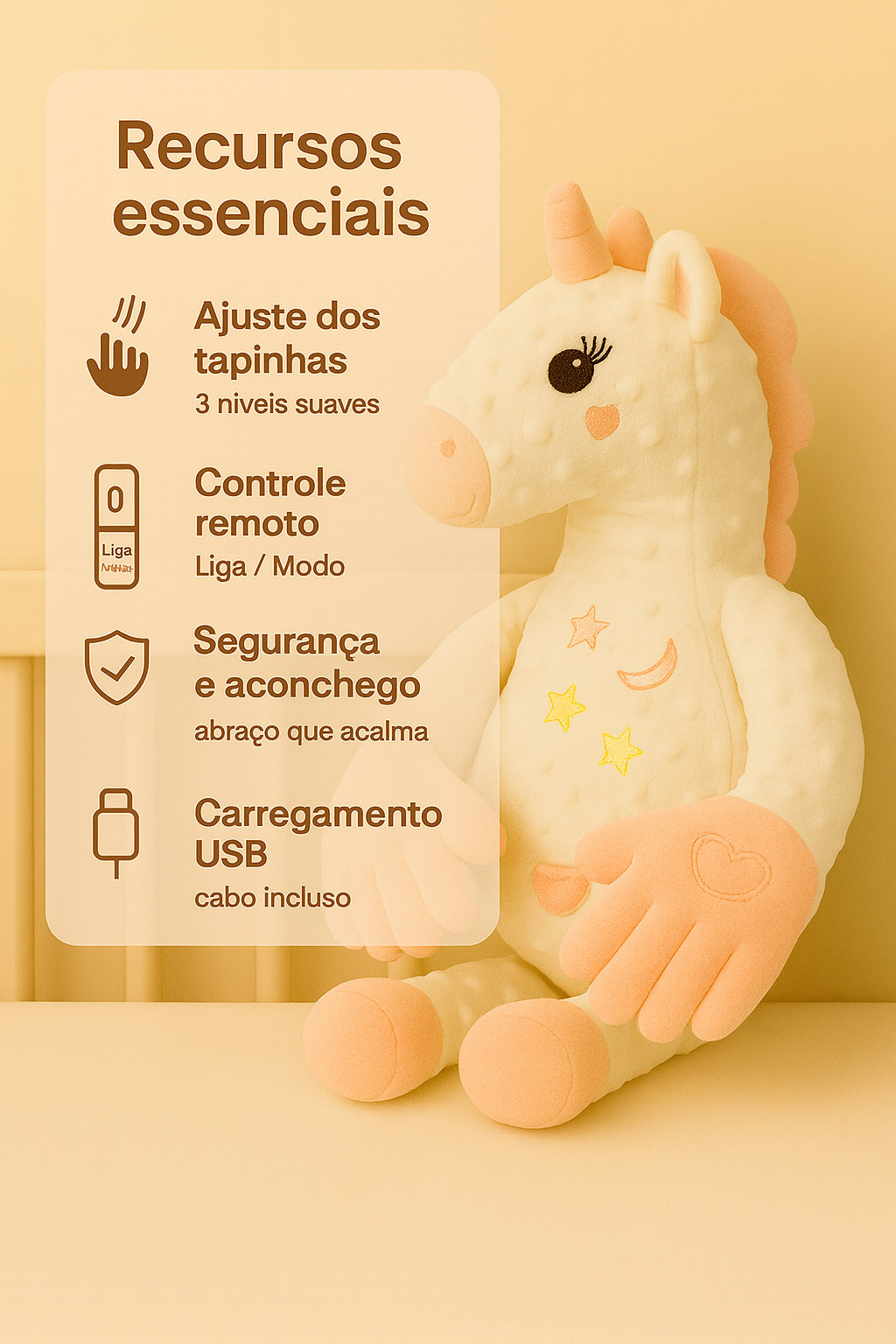 Nanny Baby — Naninha com Tapinhas Calmantes para Soninho Prolongado Gestara® — APENAS HOJE: ganhe Fronha Extra + Guia Sono Tranquilo + Aula com Especialista