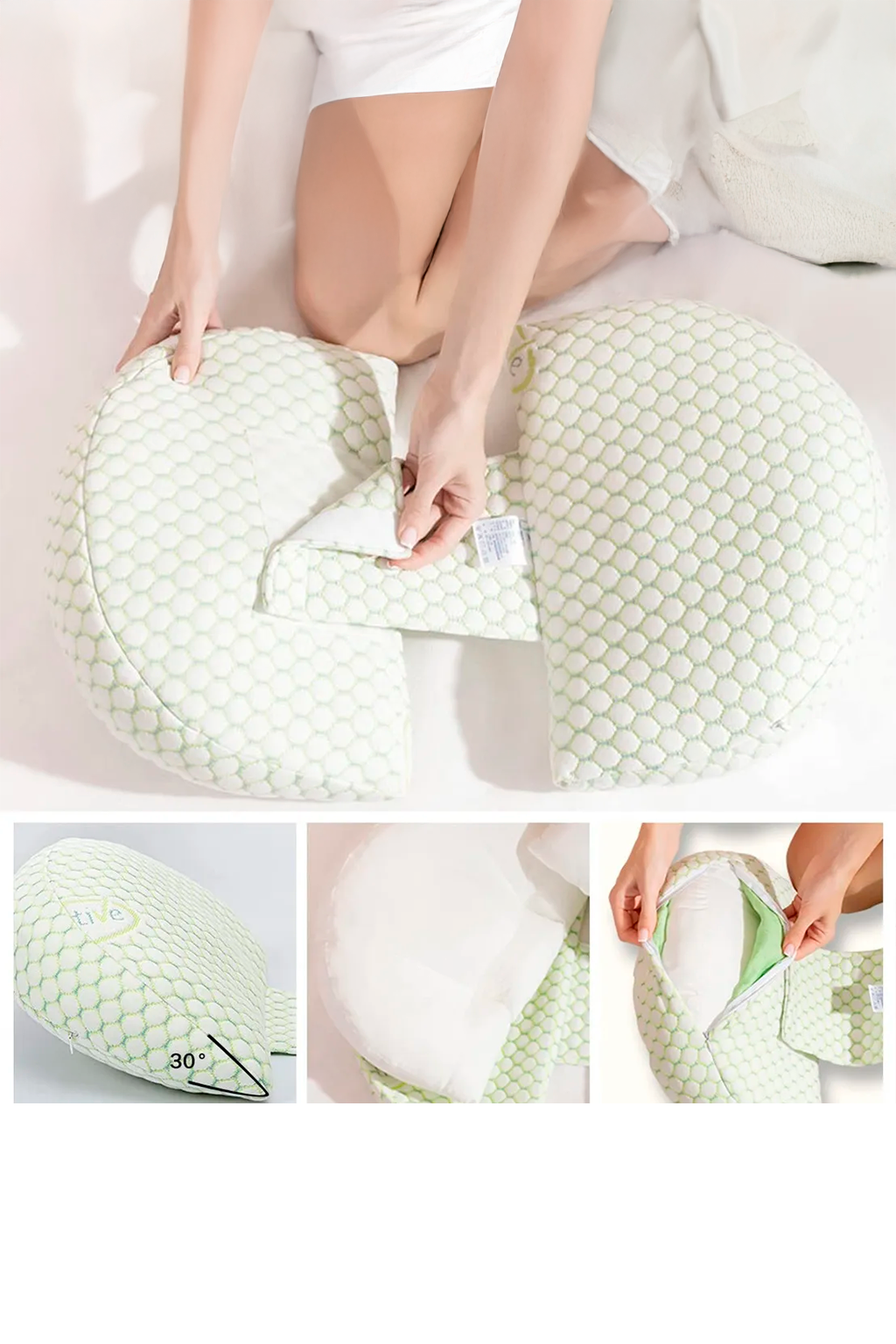 Almofada Comfort para Gestante - noites mais mais confortável