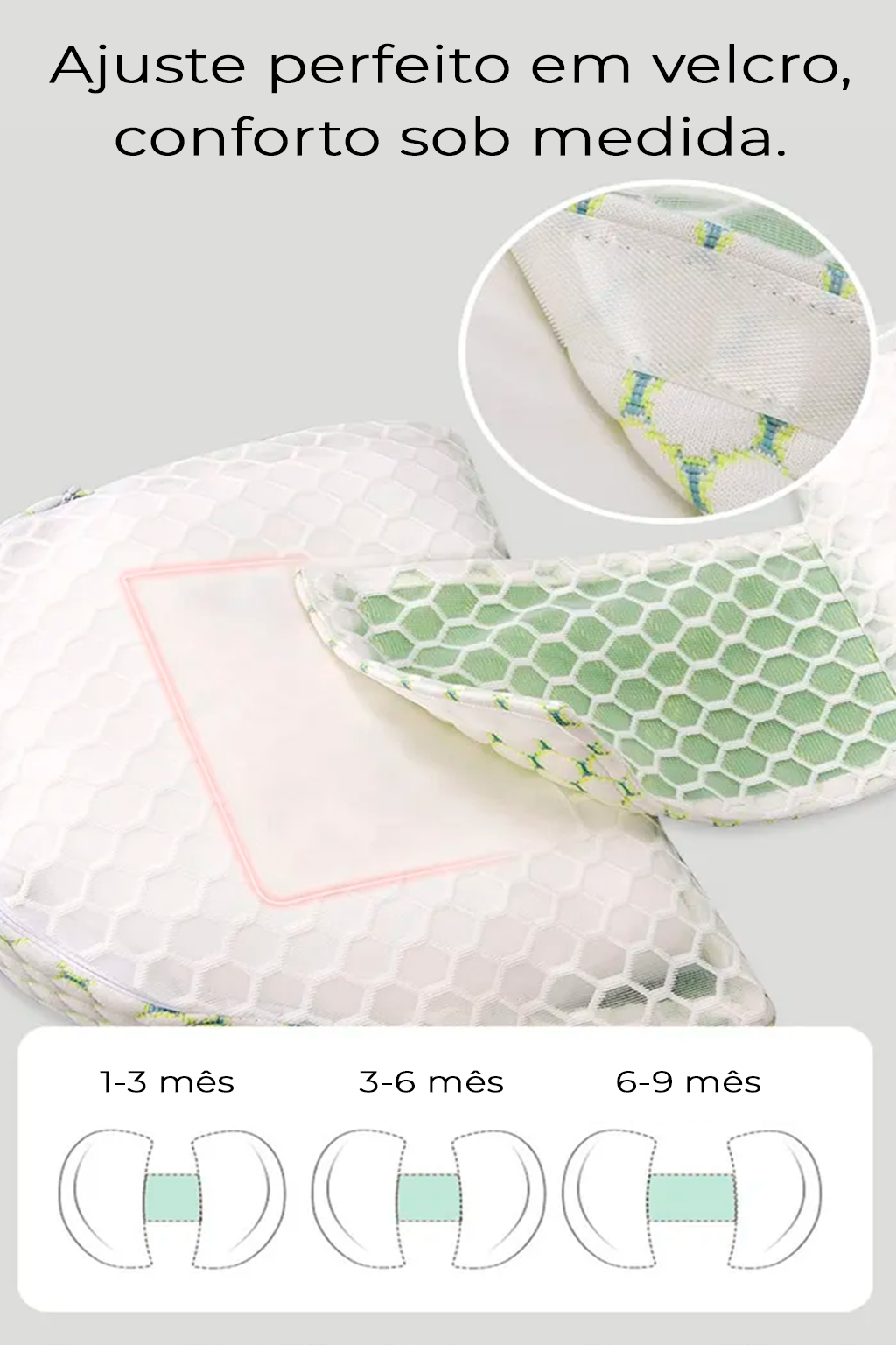 Almofada Comfort para Gestante - noites mais mais confortável